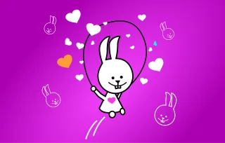 Rabbit Love Cute Stickdatei