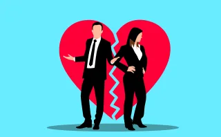 Couple Heartbreak Divorce Stickdatei