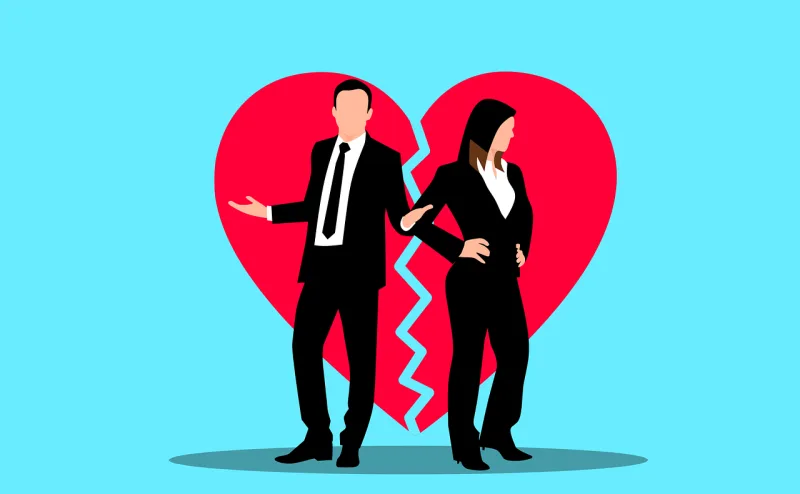 Couple Heartbreak Divorce Stickdatei – Herzen & Liebe