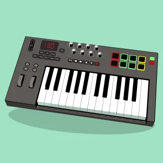 Pianist Midi Synthesizer Stickdatei