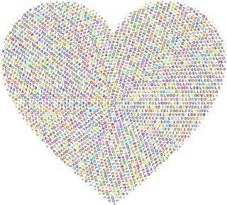 Heart Love Typography Stickdatei – Herzen & Liebe