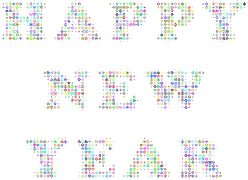 Happy new year New year Calendar Stickdatei – Weihnachten