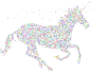 Unicorn Animal Snowflakes Stickdatei