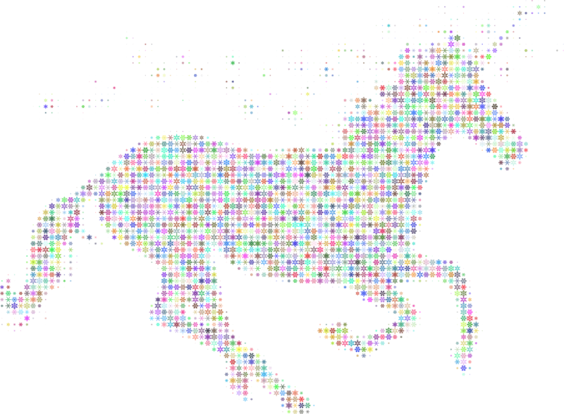 Unicorn Animal Snowflakes Stickdatei – Kinder