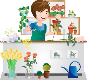 Flowers Florist Beautiful flowers Stickdatei