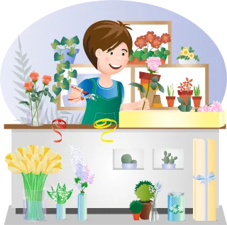 Flowers Florist Flower shop Stickdatei