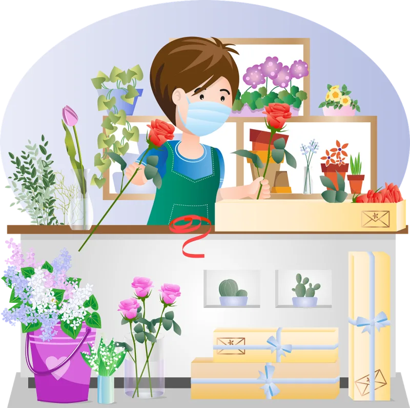 Flowers Florist Flower background Stickdatei – Blumen