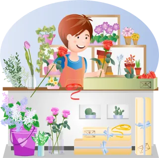 Florist Flowers Flower shop Stickdatei