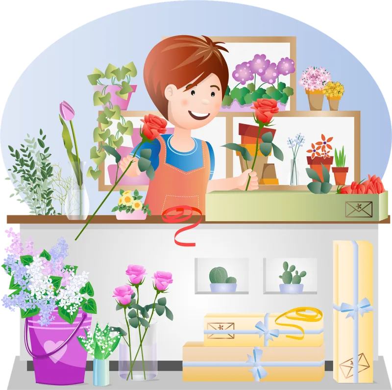 Florist Flowers Flower shop Stickdatei – Blumen