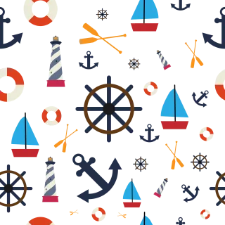 Decoration Lifebuoy Anchor vector Stickdatei