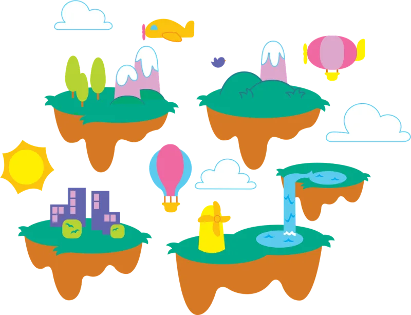 Islands Floating Fantasy Stickdatei – Fahrzeuge