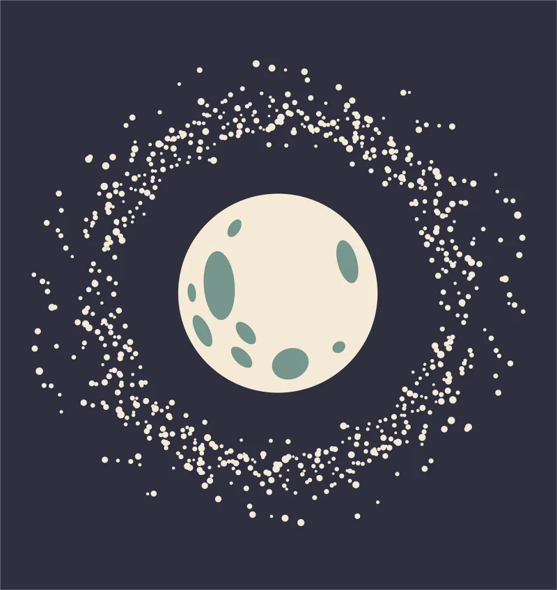 Moon Space Vintage Stickdatei – Natur