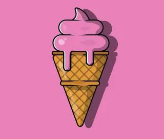 Ice cream Cone Dessert Stickdatei