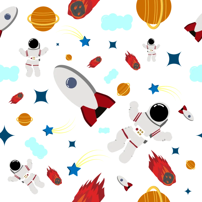 Seamless pattern Kids Cosmonaut Stickdatei – Kinder