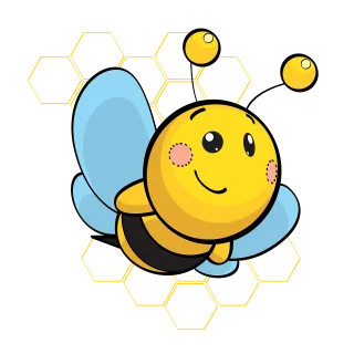 Bee Honeycomb Cartoon Stickdatei