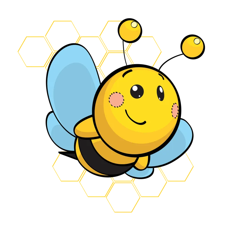 Bee Honeycomb Cartoon Stickdatei – Tiere