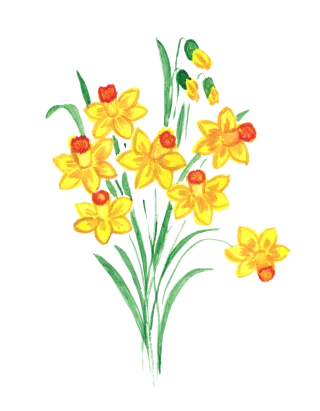 Narcissus Daffodils Spring Stickdatei