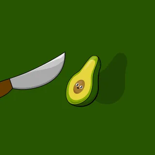 Avocado Scared Knife Stickdatei