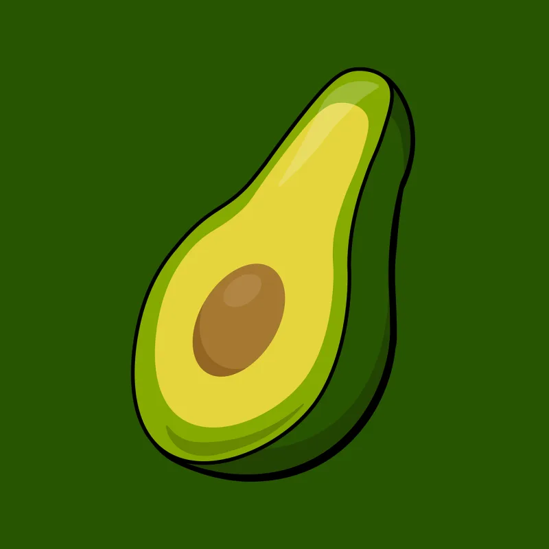 Avocado Half Cross section Stickdatei – Essen & Trinken