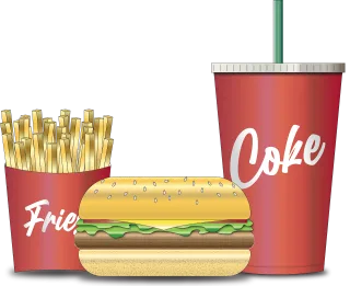 Burger Fries Fast food Stickdatei