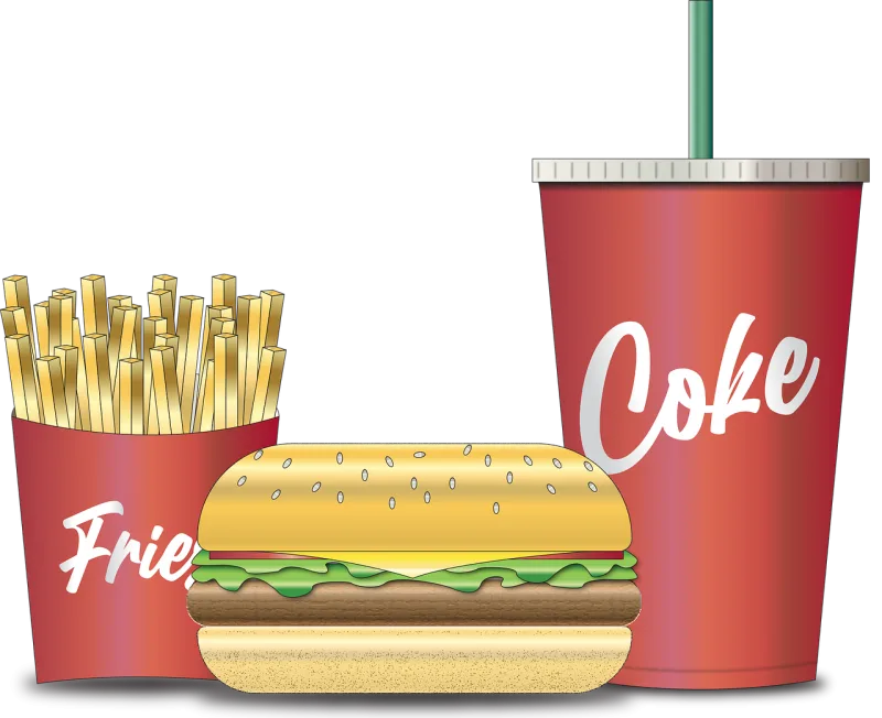 Burger Fries Fast food Stickdatei – Essen & Trinken