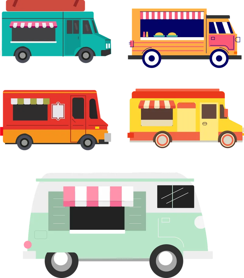 Food truck Food Truck Stickdatei – Fahrzeuge