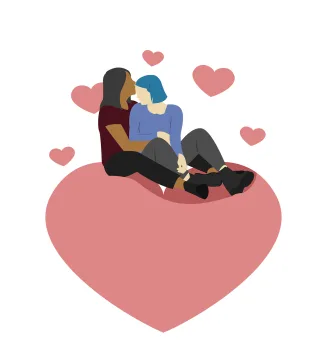 Couple Hearts Romantic Stickdatei – Herzen & Liebe