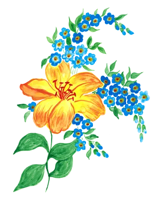 Flowers Plant Watercolor Stickdatei