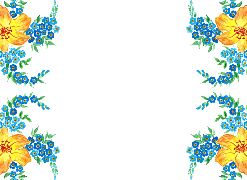 Flowers Beautiful flowers Border Stickdatei – Blumen