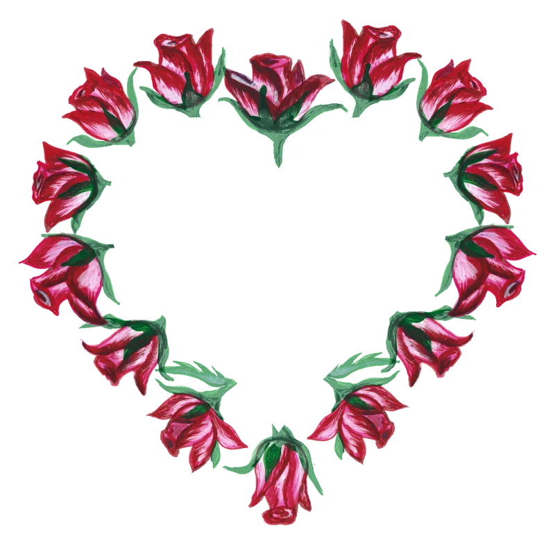 Heart Roses Love Stickdatei – Blumen