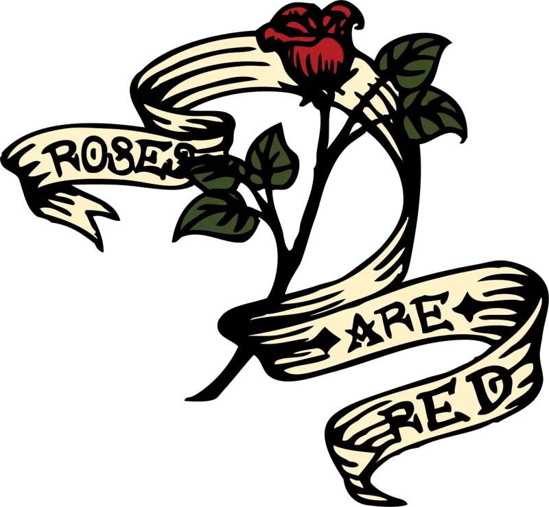 Rose Rose bud Flower Stickdatei – Herzen & Liebe
