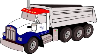 Kenworth Dump truck Semi Stickdatei