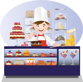 Confectioner Confectionery Sweets Stickdatei – Essen & Trinken
