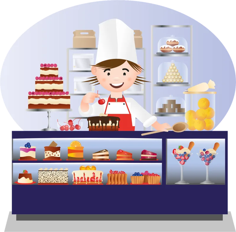 Confectioner Confectionery Sweets Stickdatei – Essen & Trinken