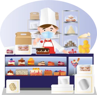 Confectioner Confectionery Sweets Stickdatei – Essen & Trinken