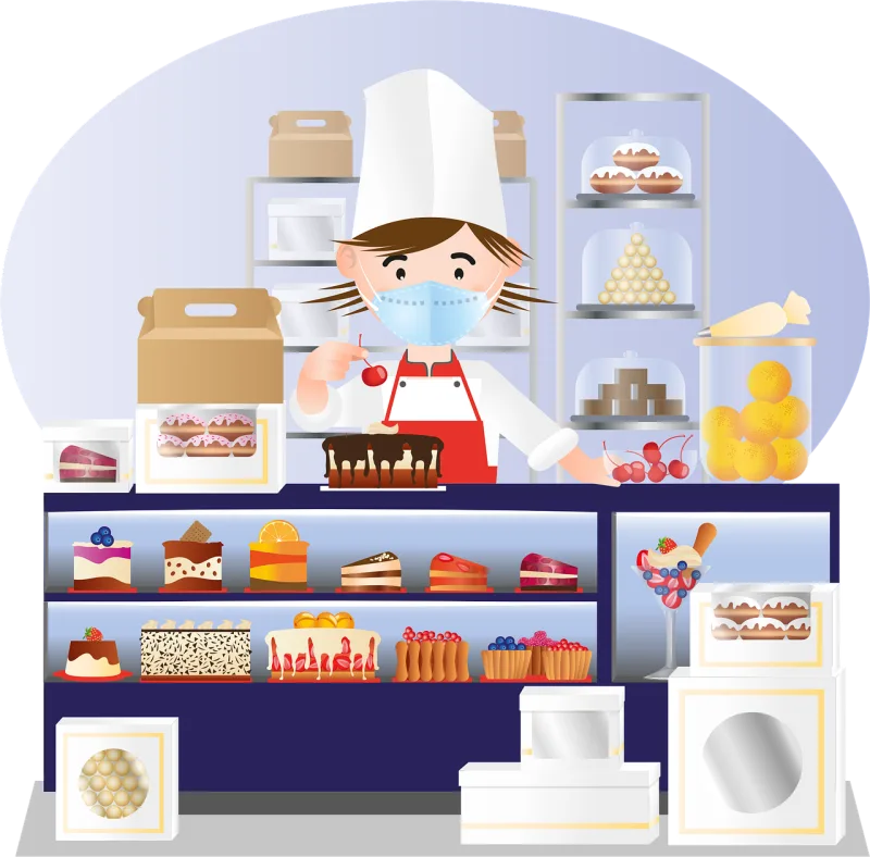 Confectioner Confectionery Sweets Stickdatei – Essen & Trinken