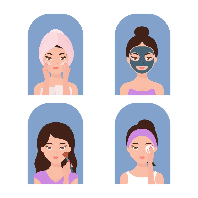 Woman Skincare Cosmetics Stickdatei – Kinder