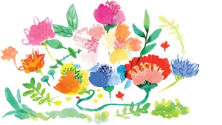 Flower garden Watercolor Flower Stickdatei