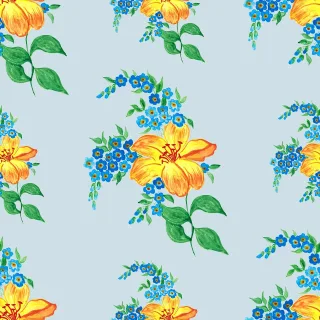 Flowers Watercolor Pattern Stickdatei