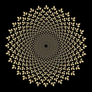 Leaves Pattern Mandala Stickdatei