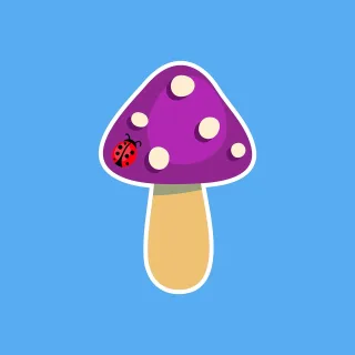 Mushroom Ladybug Bug Stickdatei