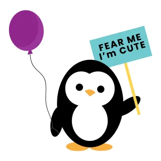 Penguin Balloon Cute Stickdatei