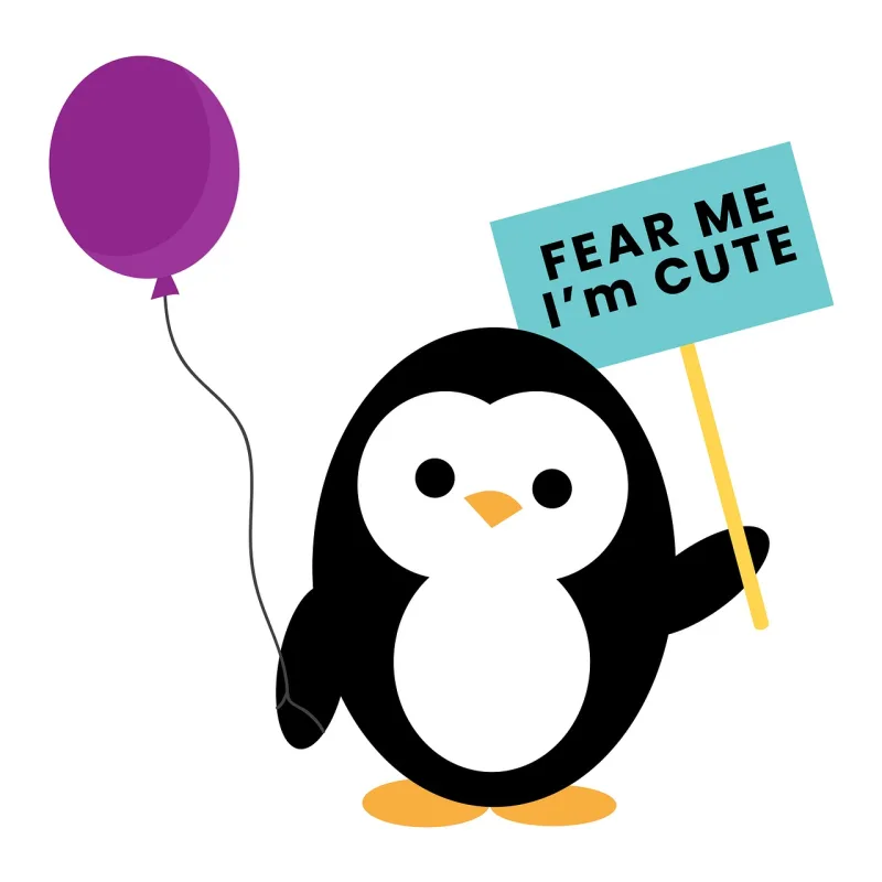 Penguin Balloon Cute Stickdatei – Tiere