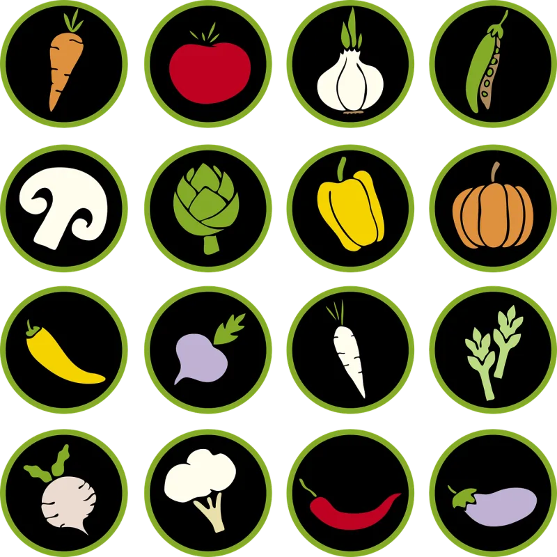 Vegetables Icon Food Stickdatei – Natur