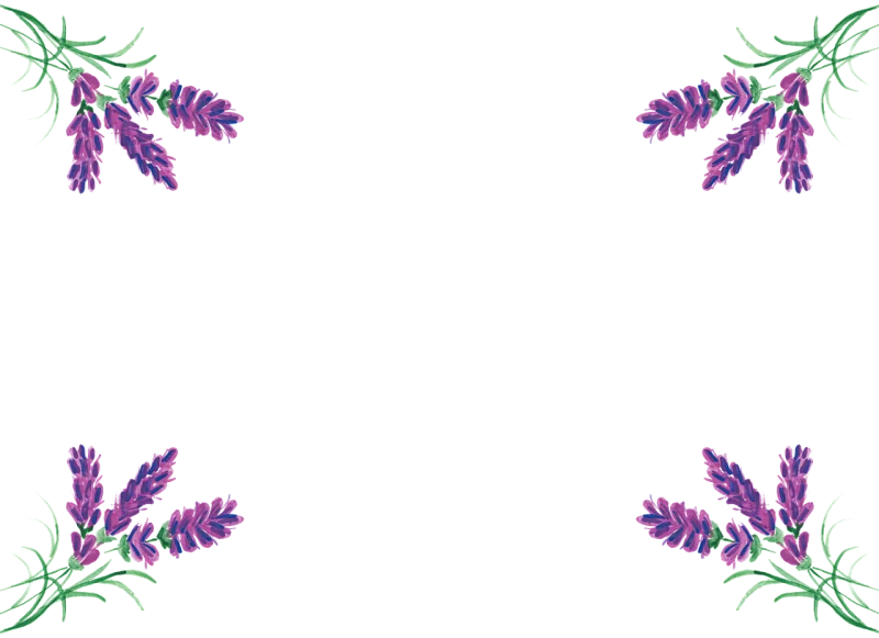 Lavender Border Beautiful flowers Stickdatei – Blumen