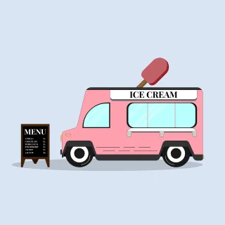 Food truck Ice cream Van Stickdatei