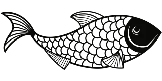 Fish Animal Line art Stickdatei