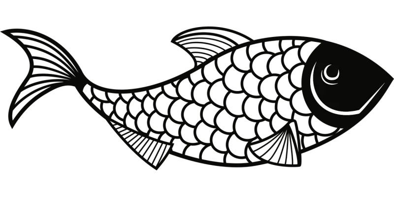 Fish Animal Line art Stickdatei – Sport