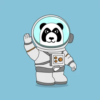Panda Astronaut Astronaut suit Stickdatei