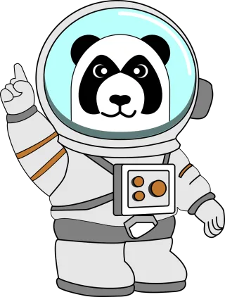 Panda Astronaut Astronaut suit Stickdatei